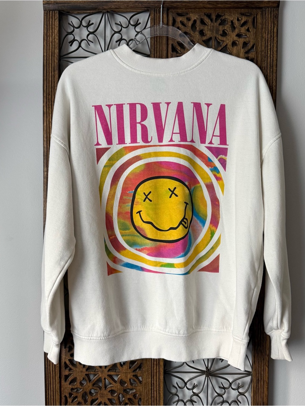 H&M Nirvana smiley sweatshirt